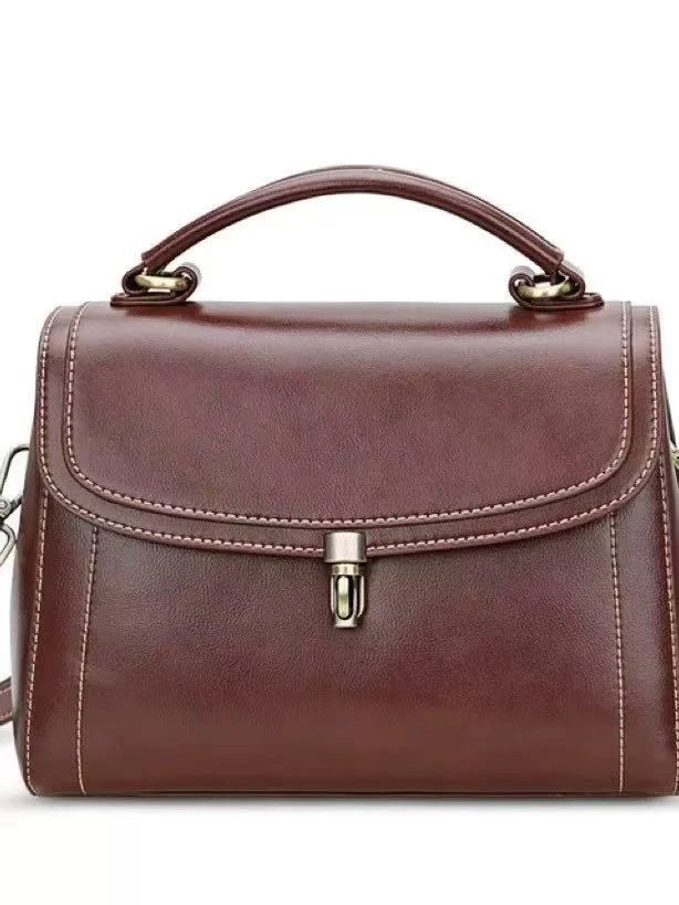 女士妈妈包单肩拉链手拎包多层款复古斜挎包时尚