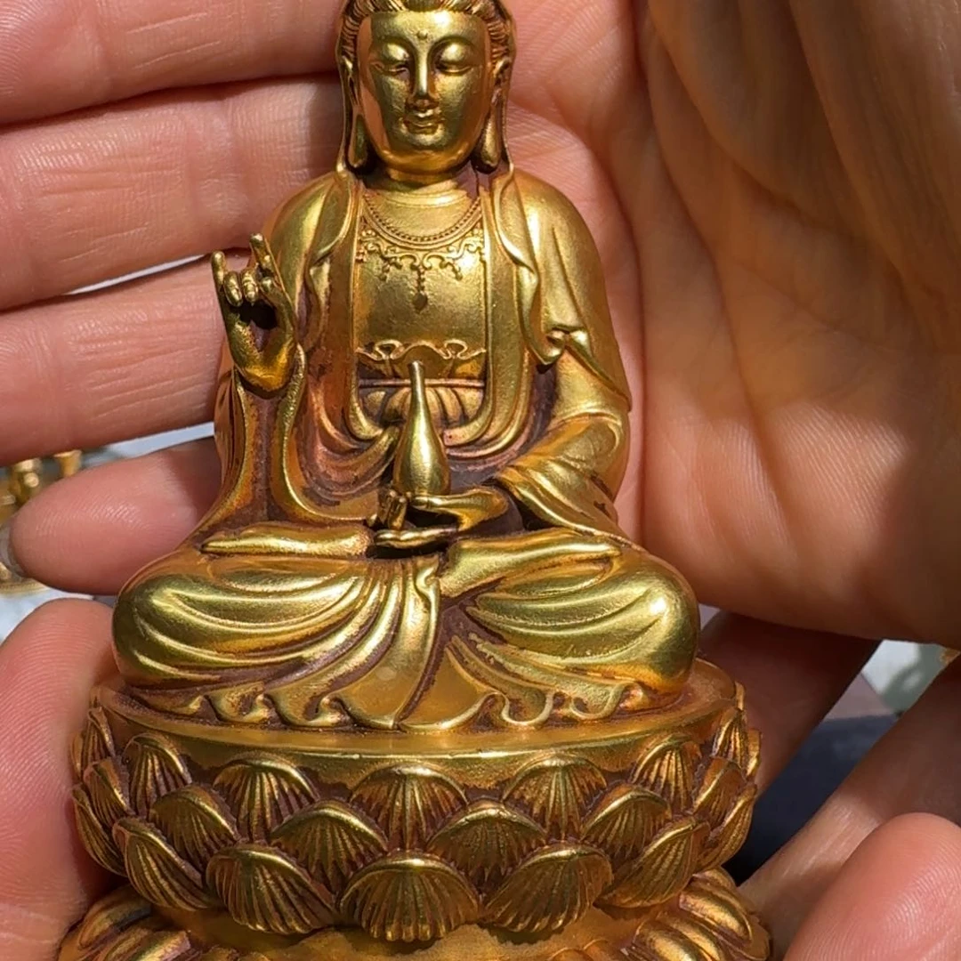 京门圜陈铜鎏金的观世音菩萨