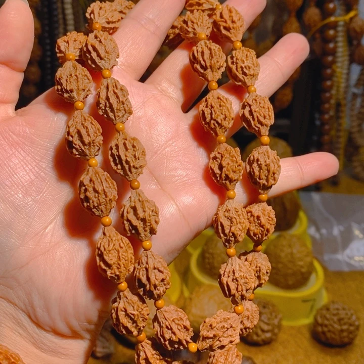 野生麒麟眼橄榄核脖挂36颗