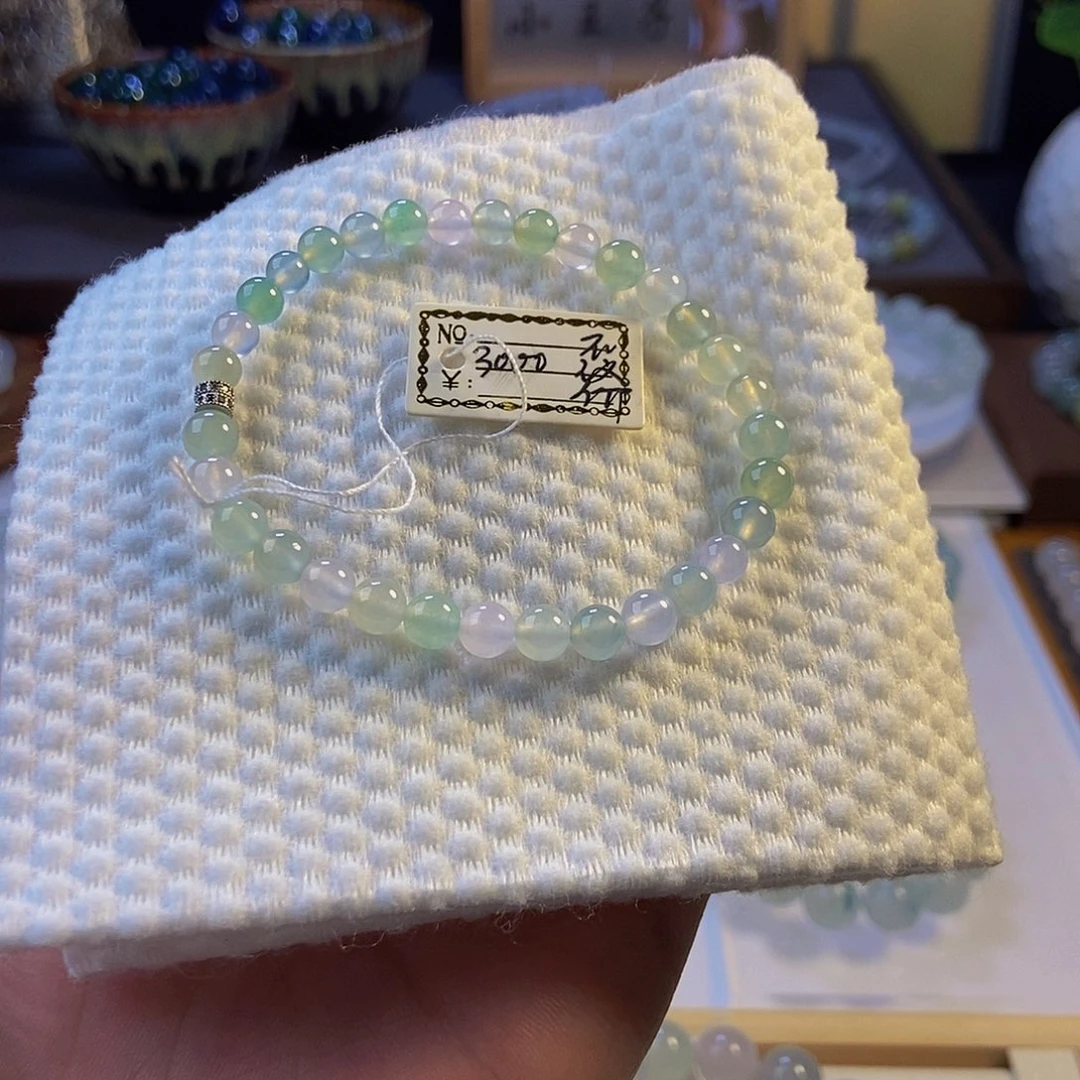 定制翡翠未镶嵌翡翠手串卡5+