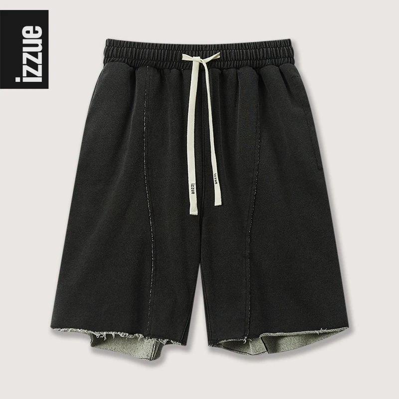 it.izzue 【设计师线】 夏季微弹力裤子男款夏季夏天裤子男短裤