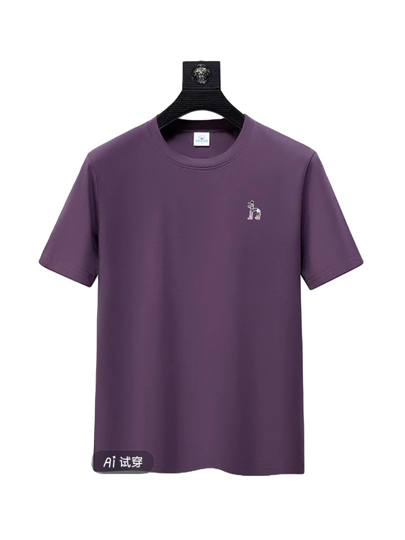 夏季新款潮流时尚男女款舒适迪桑棉短袖圆领T恤-小狗