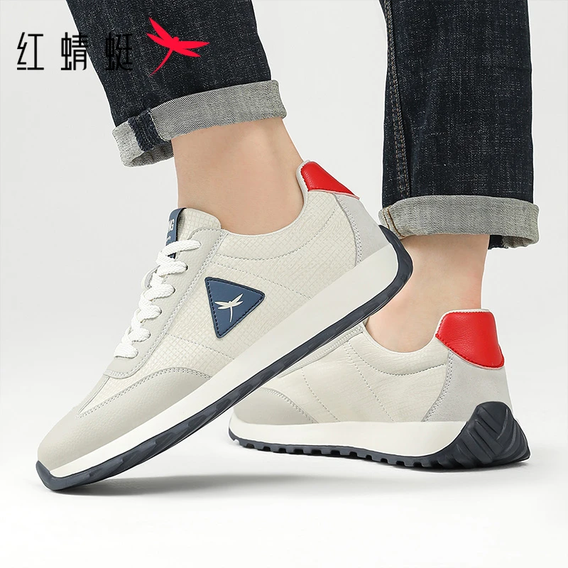 红蜻蜓男鞋休闲鞋2025年秋季新款阿甘鞋复古透气潮流运动跑步鞋男