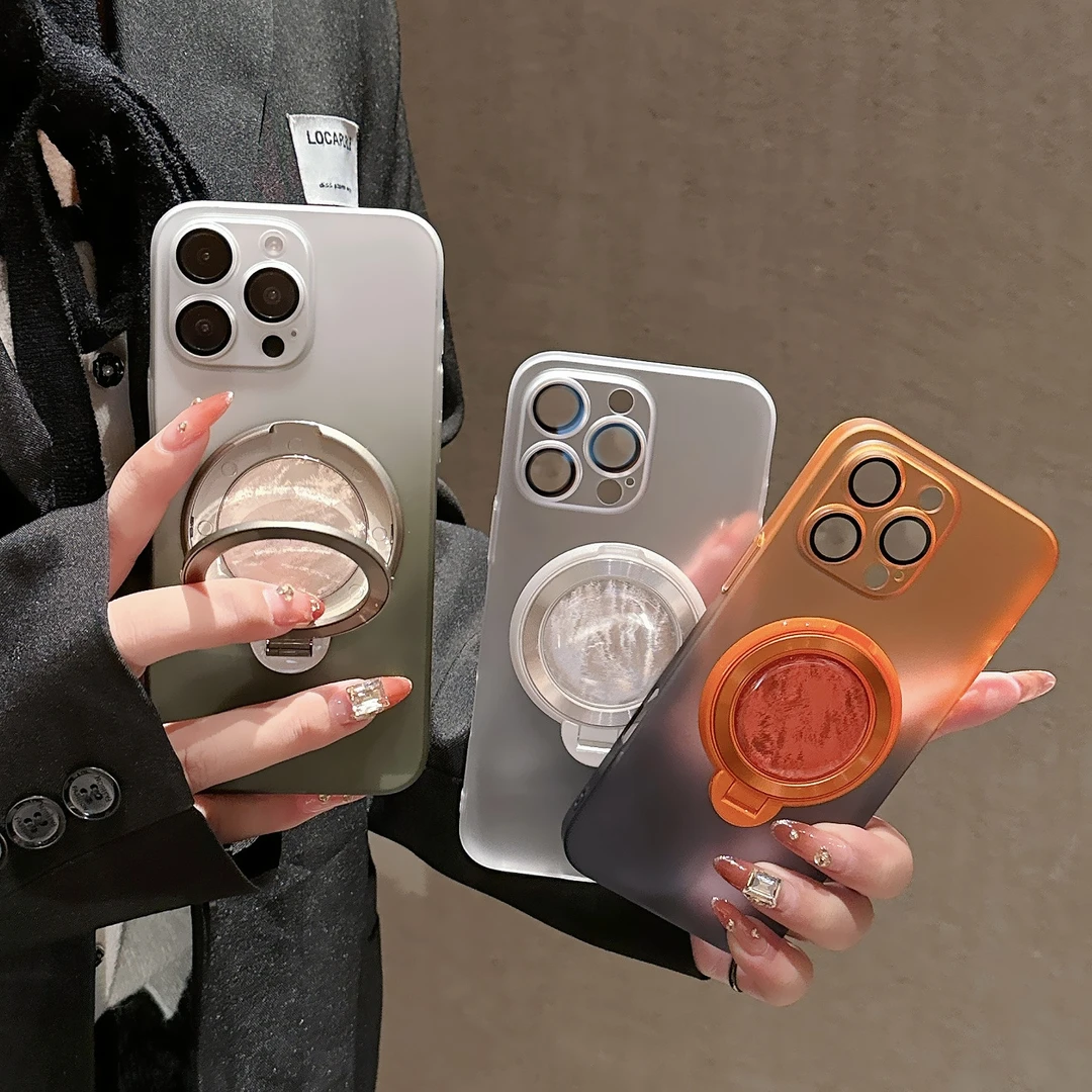 銮彩支架手机壳适用于苹果16自带镜头膜15promax肤感14plus全包13
