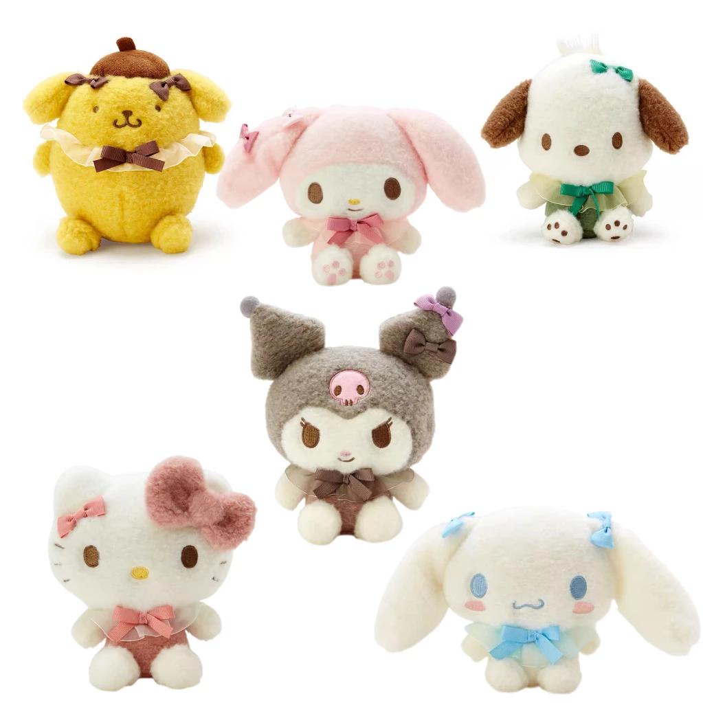 日单现货三丽鸥复古色毛绒公仔玩具库洛米玉桂狗sanriokt生日礼物