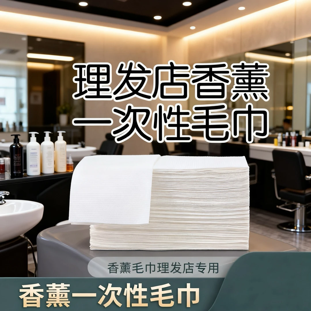 理发店一次性香薰毛巾工厂直发超强吸水柔软亲肤不掉毛絮单张折叠