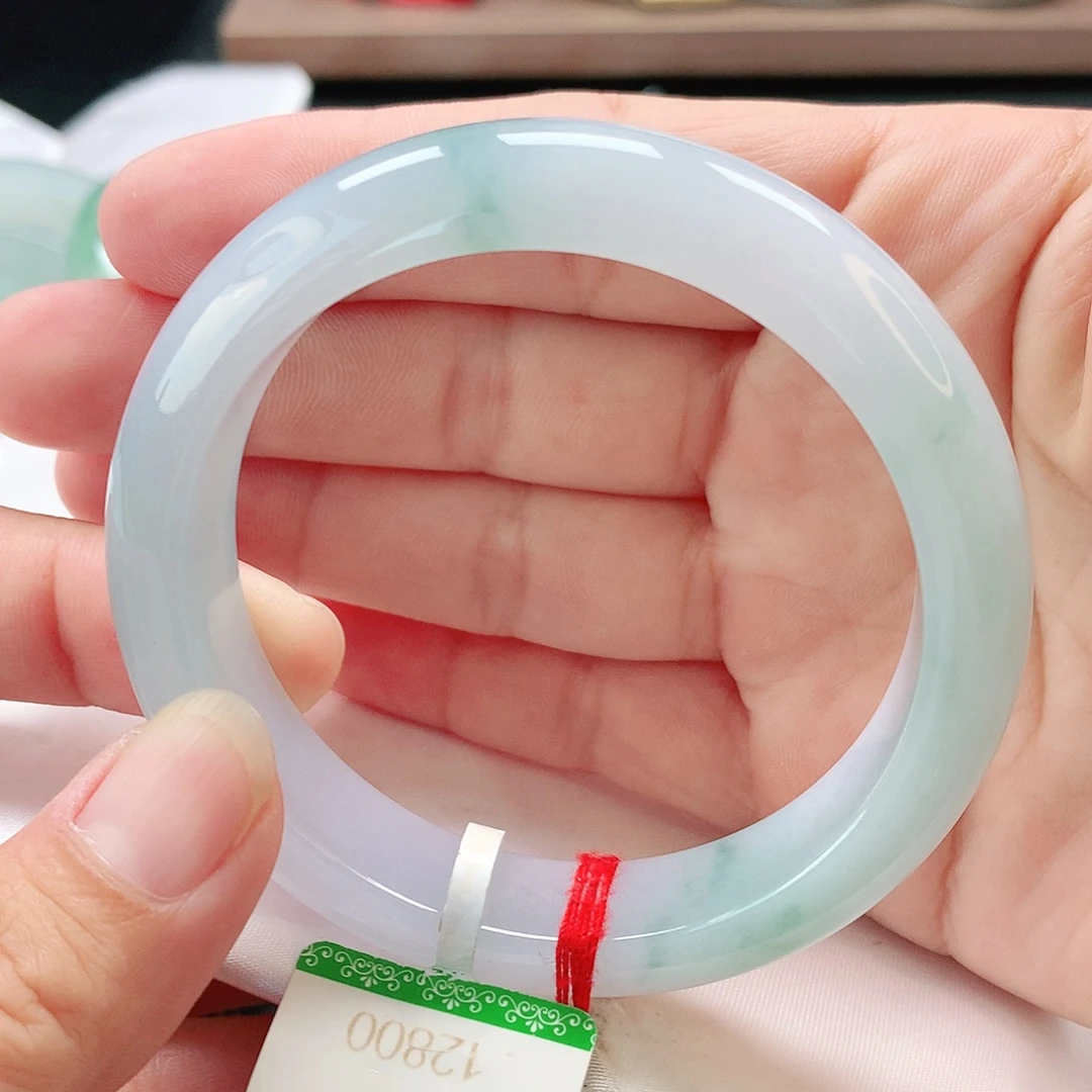 翡翠未镶嵌手镯54正