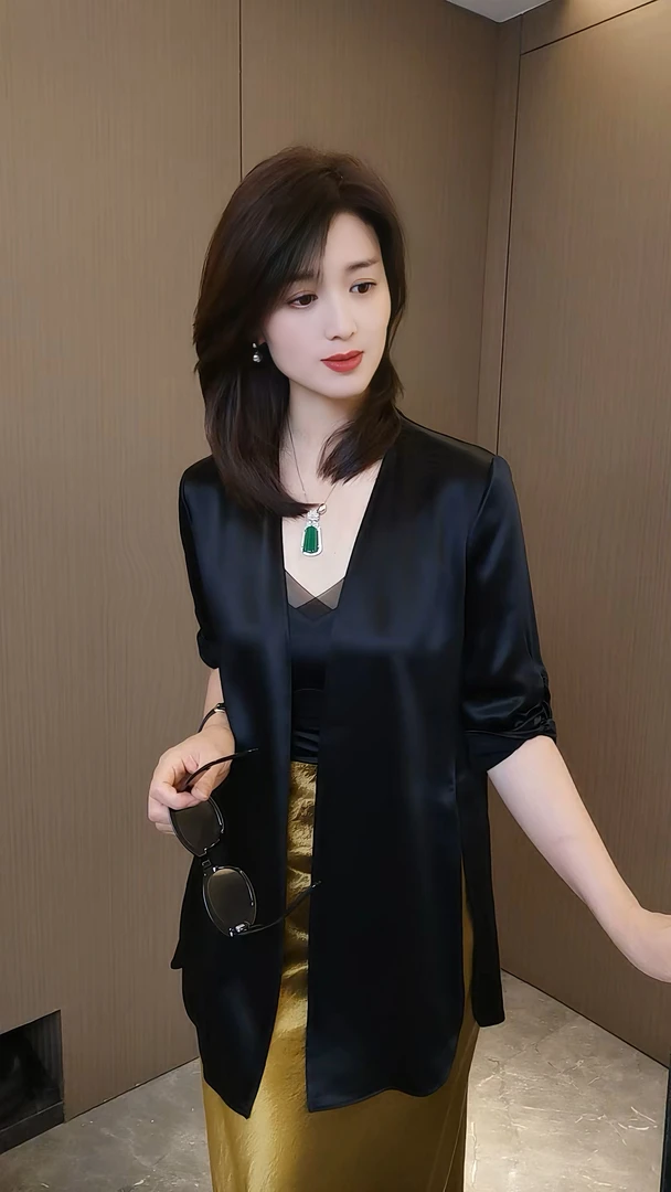 柏澜慧琳-【极简风西服】夏季短外套宽松女开襟上衣气质直下摆显瘦