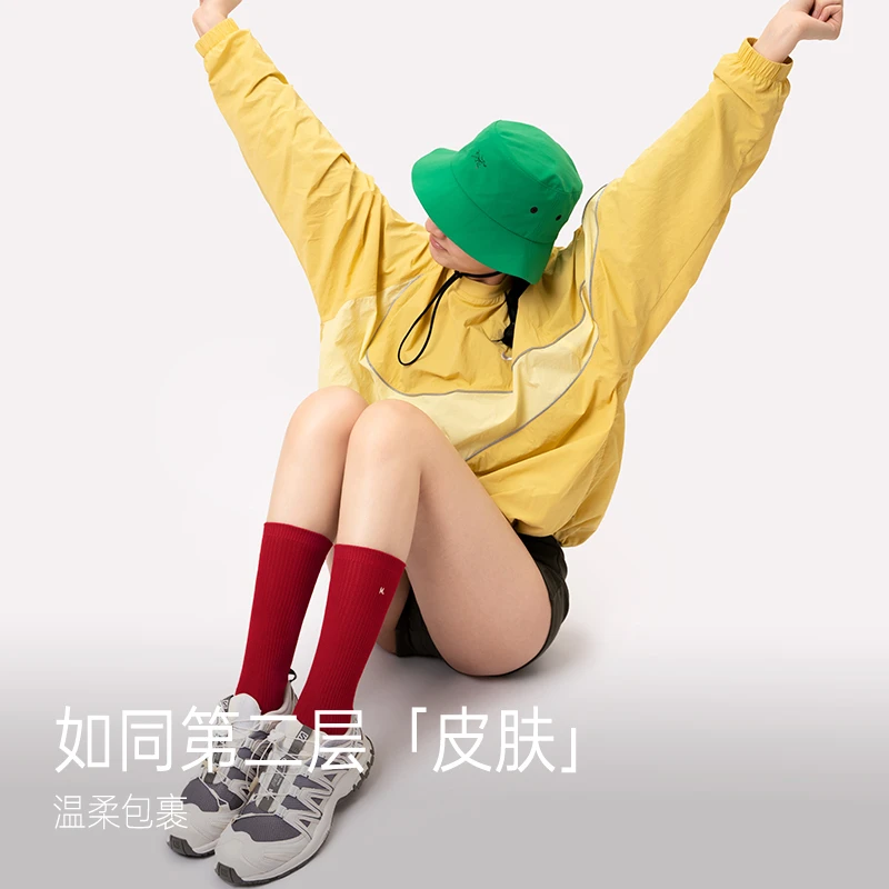 靴下物红色袜子女中筒灰色堆堆袜春秋薄jk日系小腿袜刺绣白色袜子