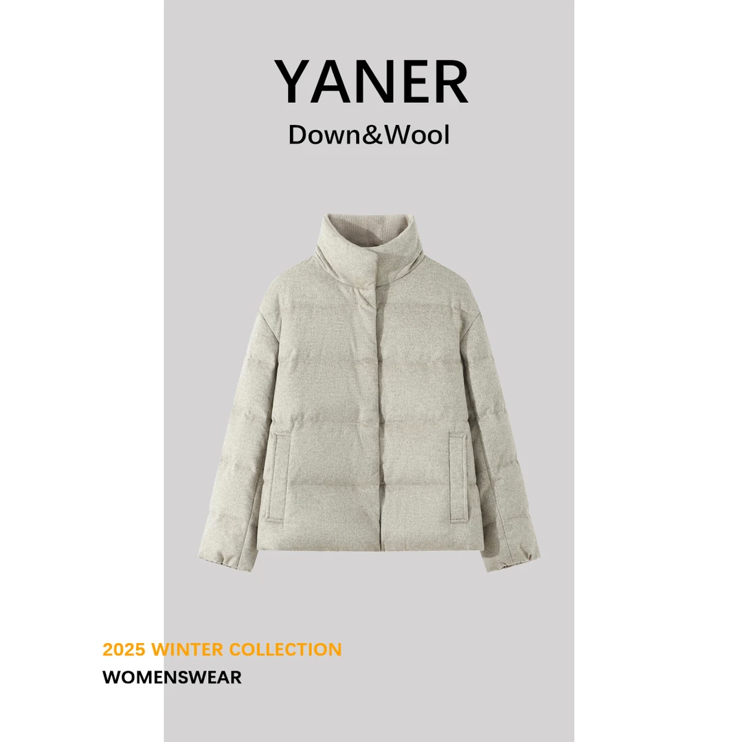 YANER/燕尔致敬Donatello Puls羊毛95鹅绒服女士冬季保暖羽绒服女