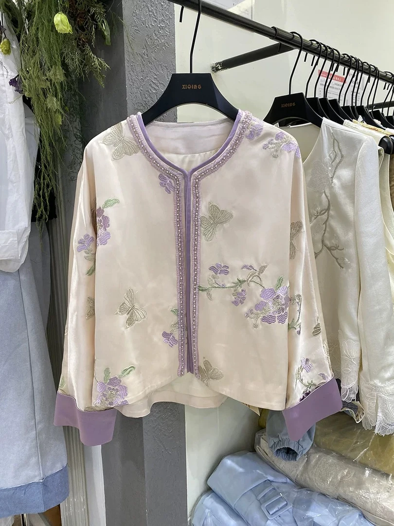 新中式刺绣减龄外套