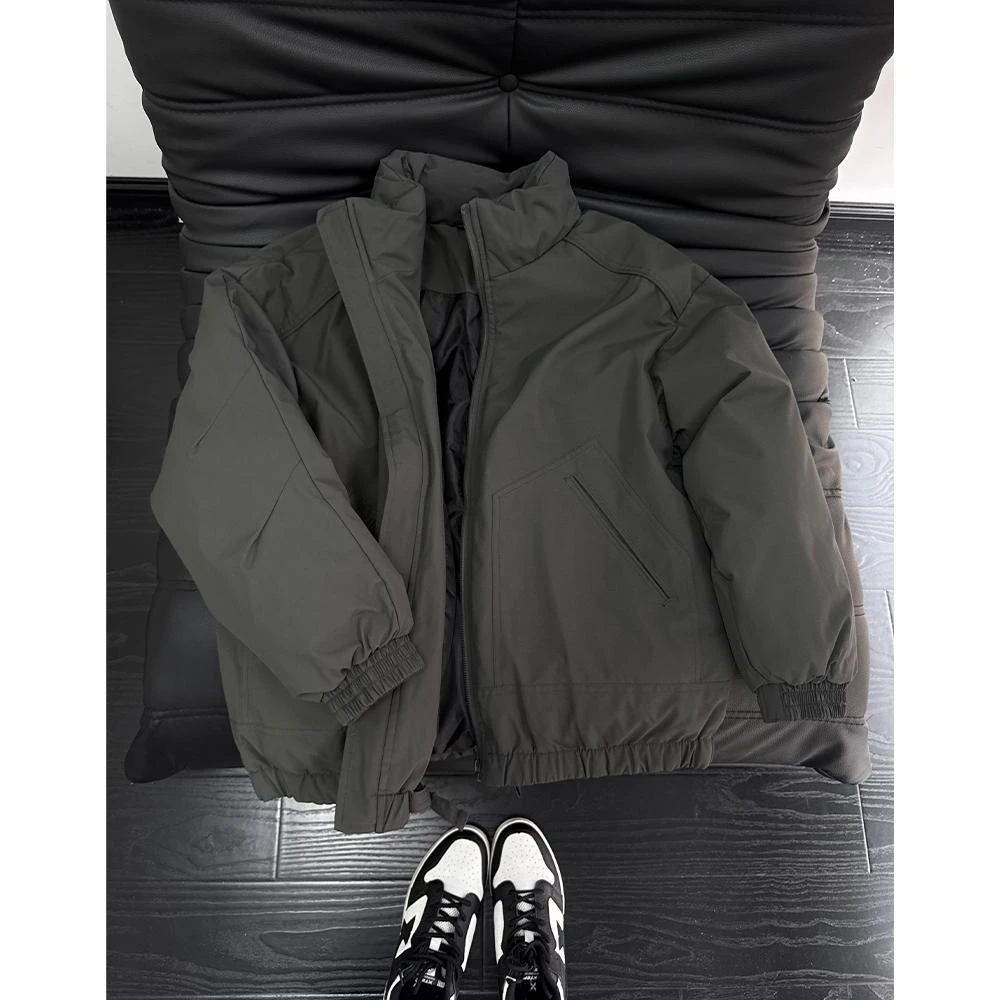 美式加厚保暖棉服男女冬季潮牌cleanfit工装短款夹克外套立领棉衣