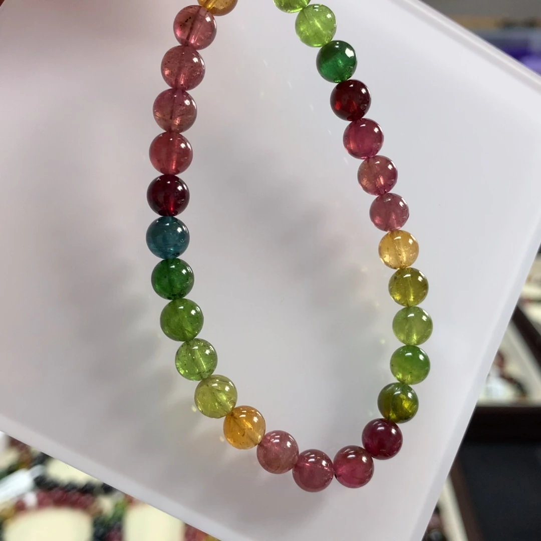 碧玺手链未镶嵌6:6毫米左右