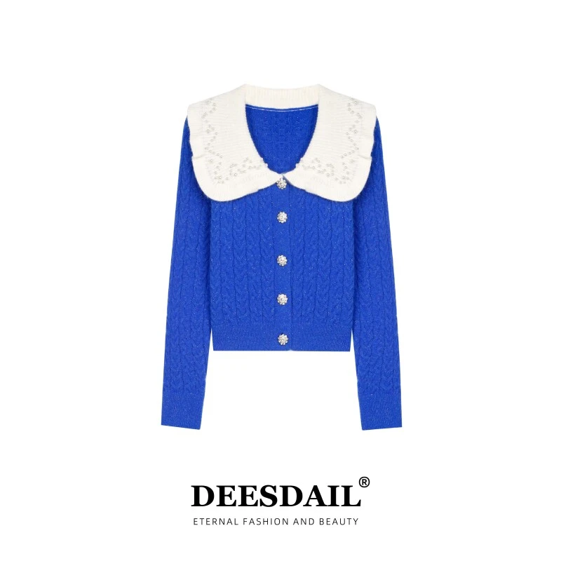 DEESDAIL秋冬长袖上衣显瘦小众知性女装毛衣A302