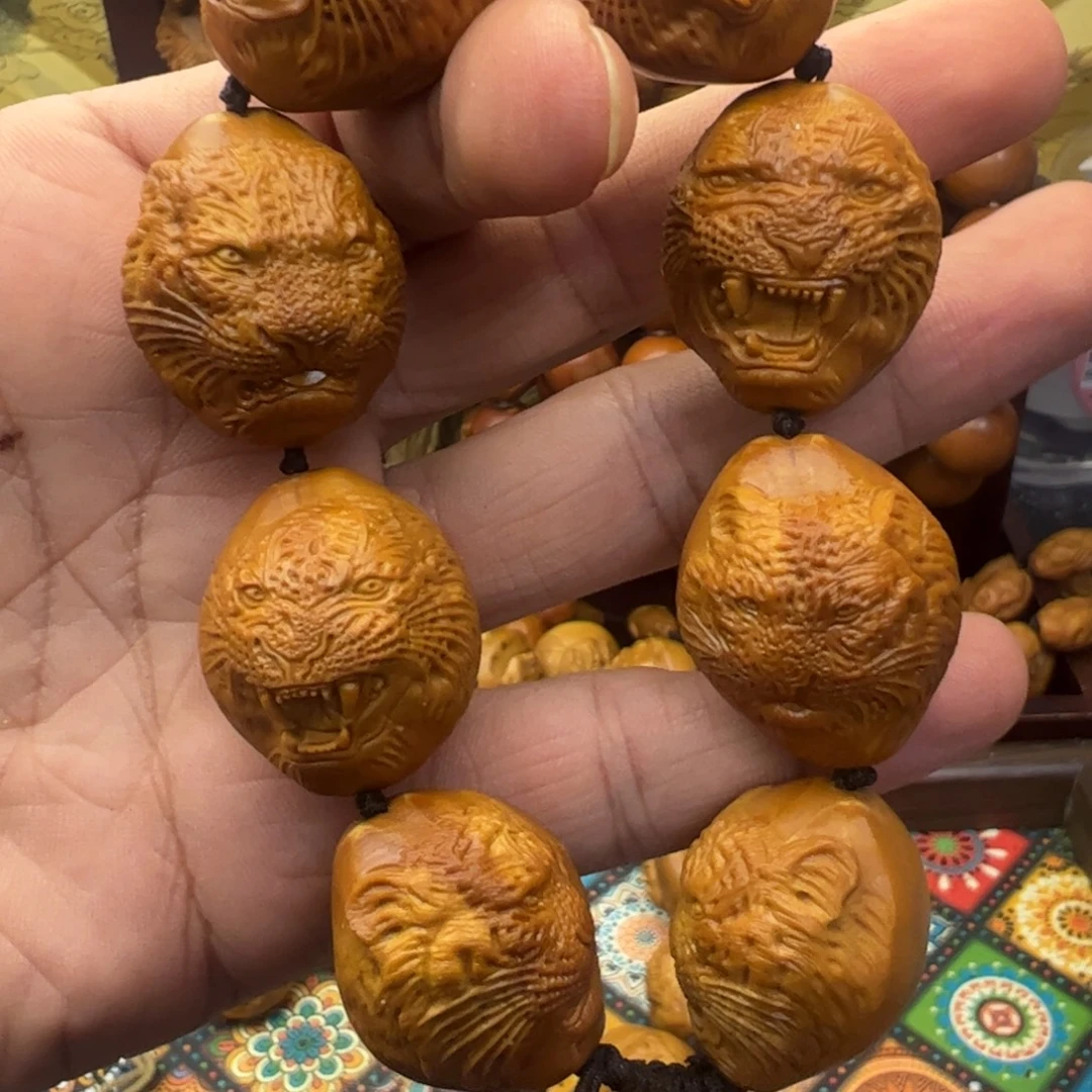 手串/手链橄榄核2.4加光背虎头微色差