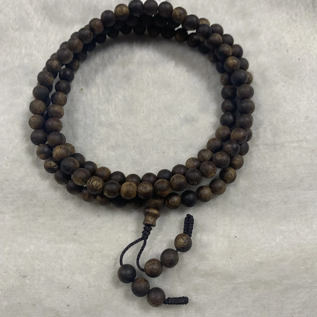 【中国好沉香】棋楠乌身圆 叶06-14克沉水浮圆珠多圈多样性发一条