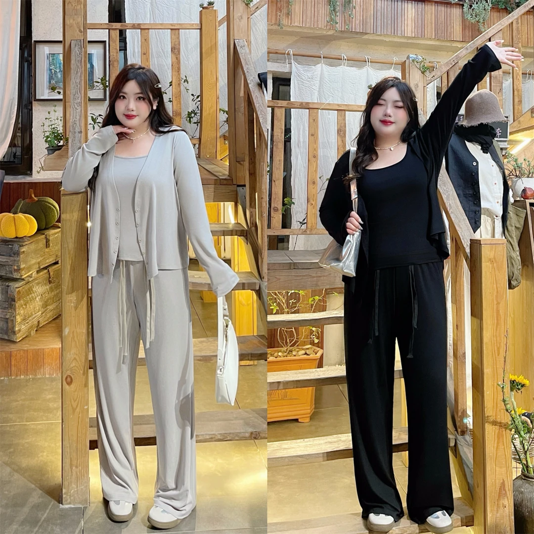 断码捡漏~柠檬盐雾/Citywalk休闲套装三件套14016厚姐大码女装