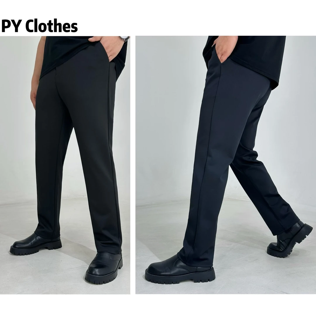 胖语大码男装 2025年秋冬新款加厚简约百搭男士休闲直筒裤8828#M