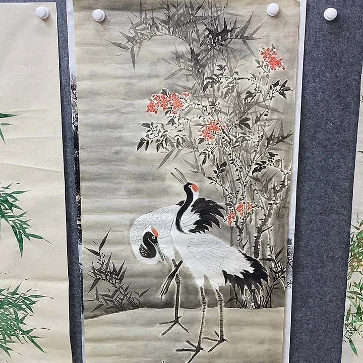 竖款新中式装饰画