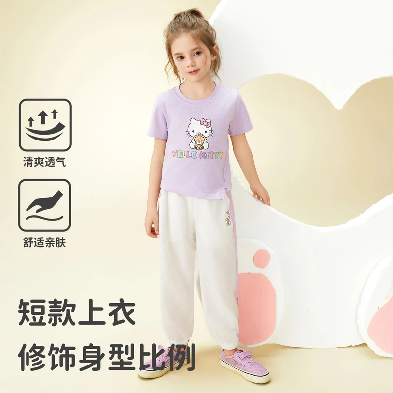HELLO KITTY/凯蒂猫2025夏季新款舒适亲肤清爽套装CS704014