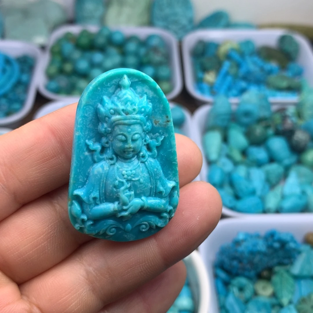 绿松石未镶嵌吊坠(不含链)20.克