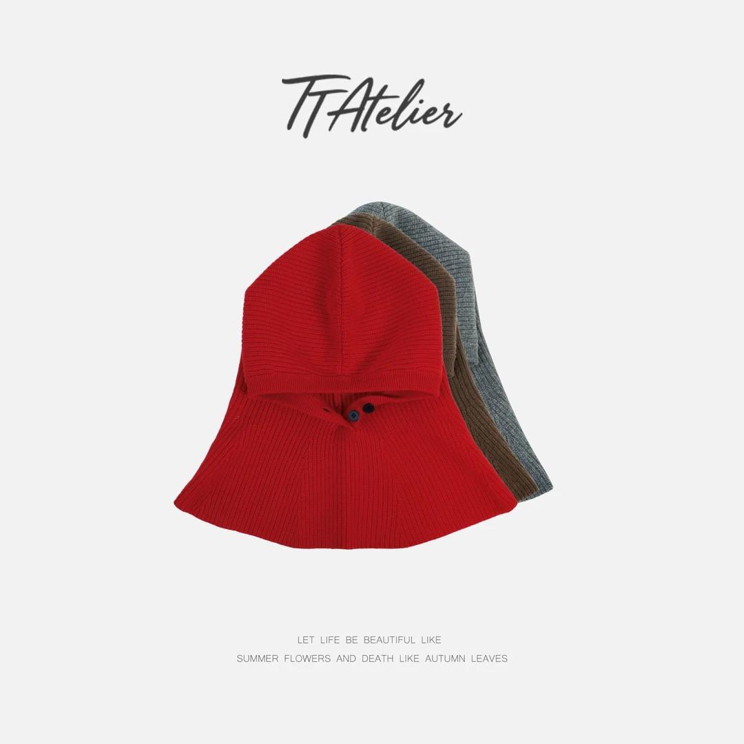 TT设计师【 巴拉克法帽】复古感高级感时尚羊毛针织帽TT191636