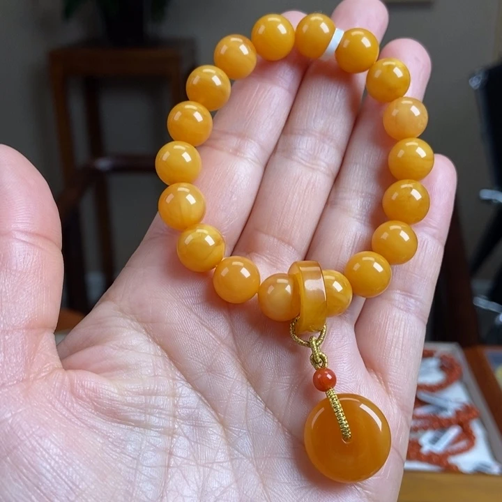 琥珀手链未镶嵌蜜蜡手串10
