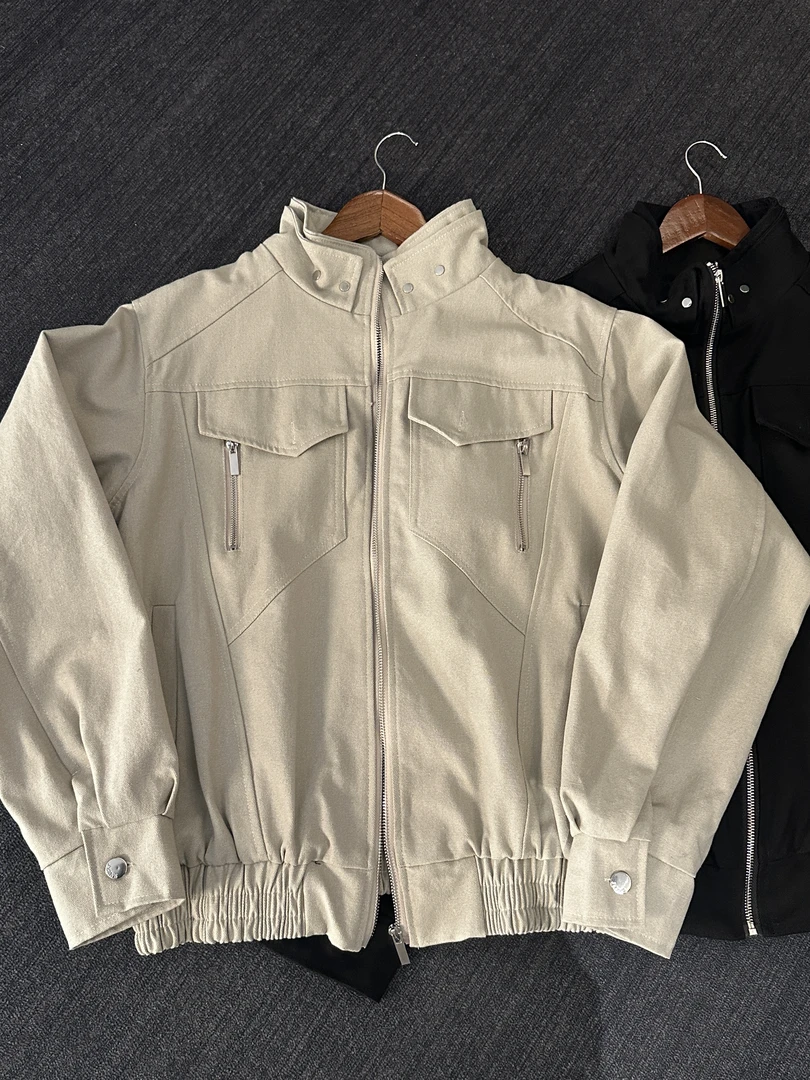 【小妮】座山蟒男女款连帽美式帆布棉衣外套春款