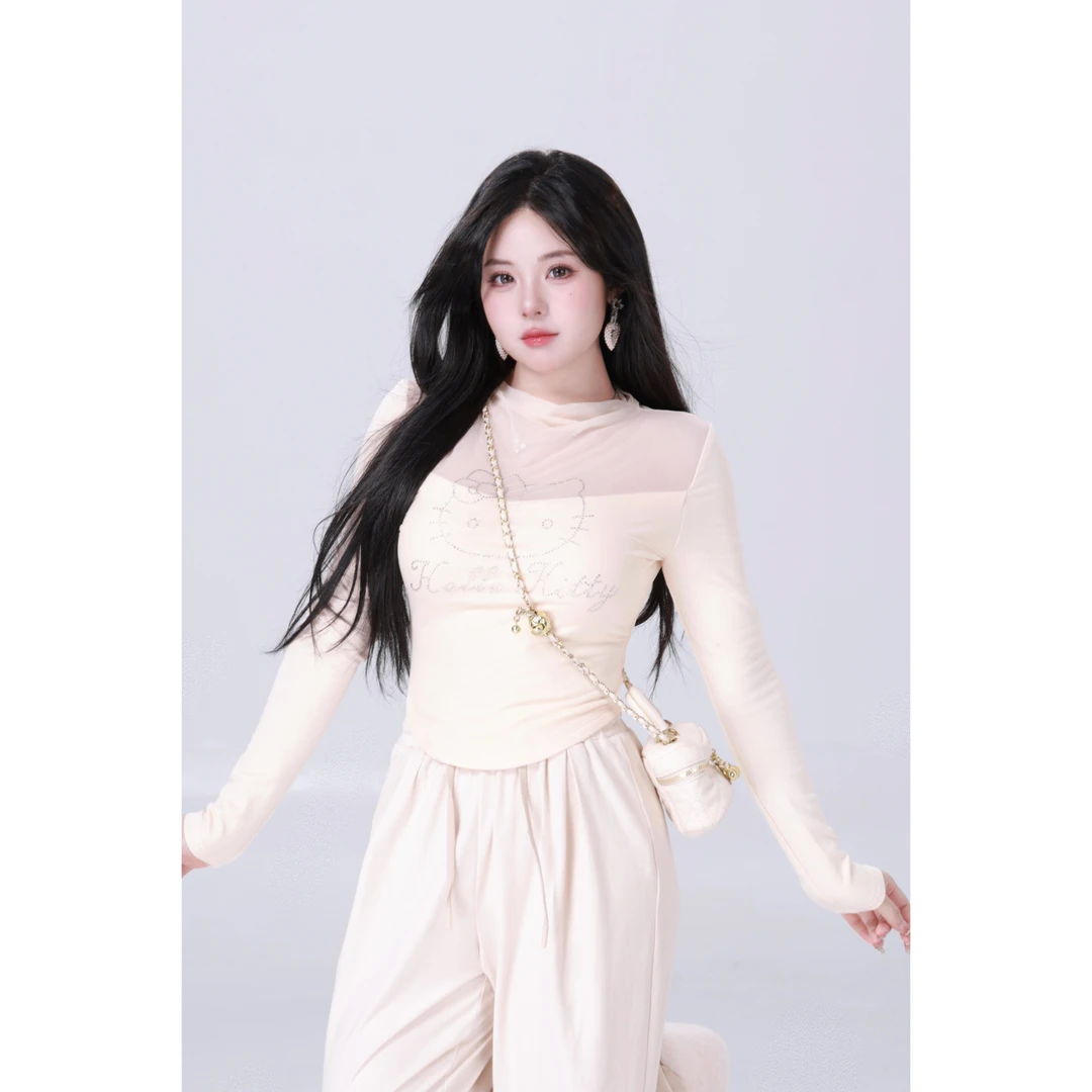 618清清MengFairy【Kitty上衣】纯欲甜美设计感长袖针织衫上衣3819M
