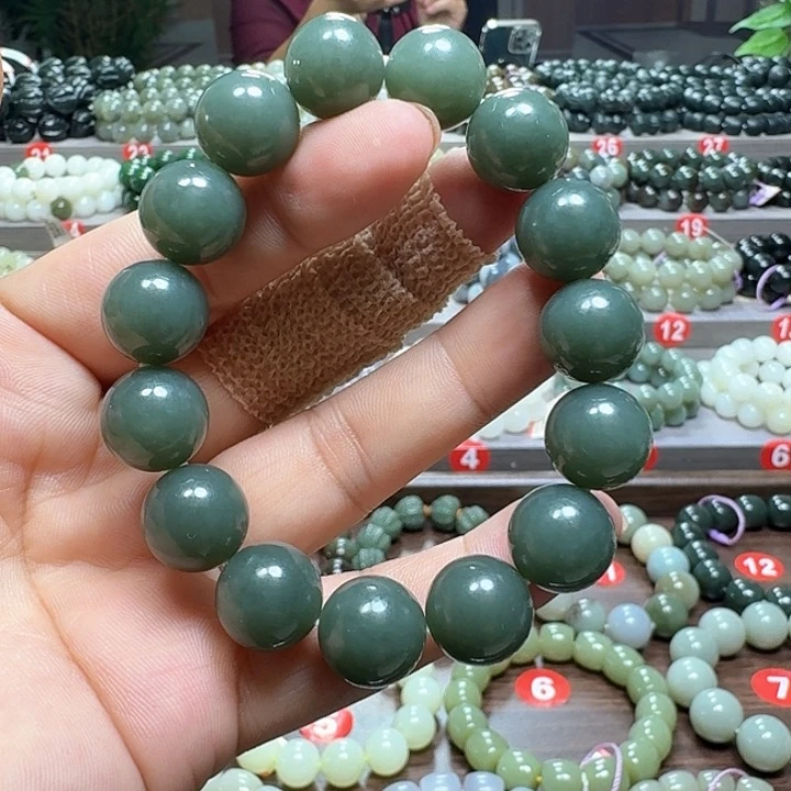 未镶嵌手链和田玉新疆且末蓝卡14