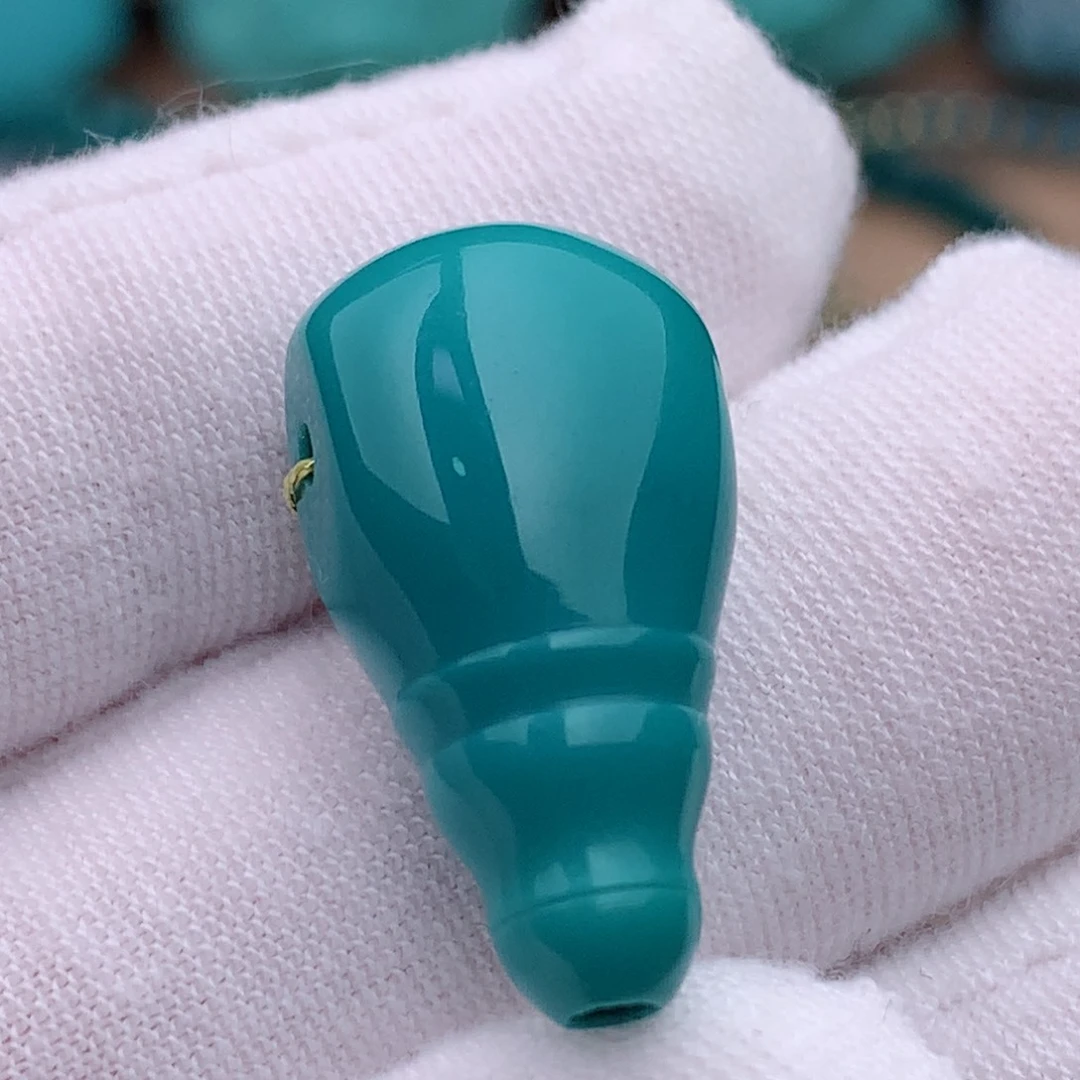 未镶嵌绿松石珠宝奇石12mm三通