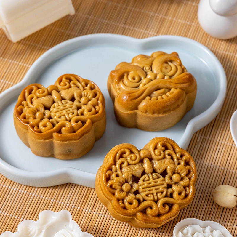 广式月饼模具醒狮国潮中秋新款2025家用手压式绿豆糕中式烘焙磨具