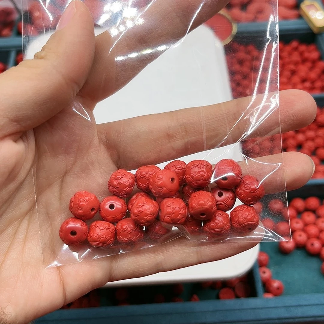 天然辰砂朱砂莲花珠