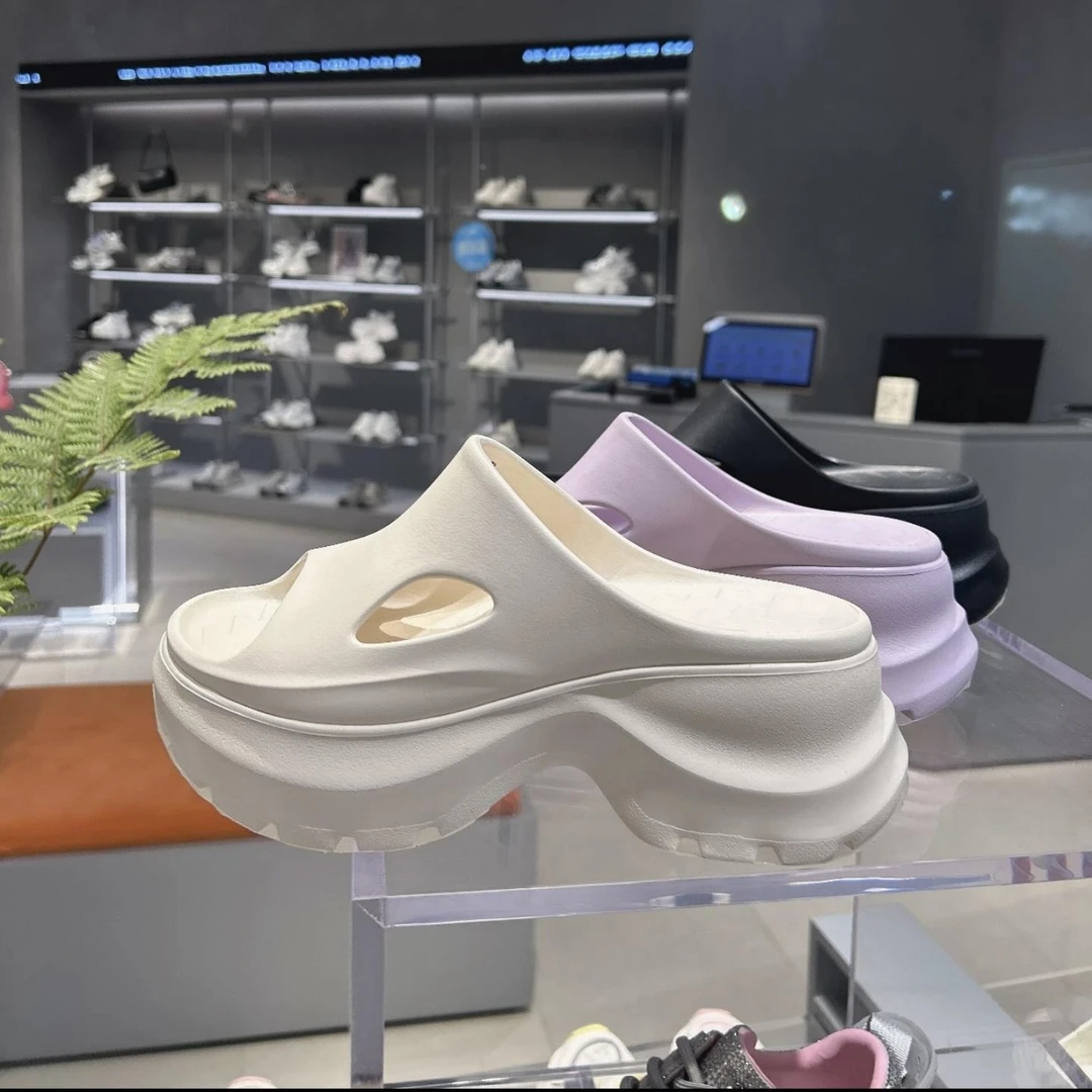 增高7.5cm~厚底超轻软不臭脚踩屎感拖鞋女镂空露趾百搭休闲凉拖鞋