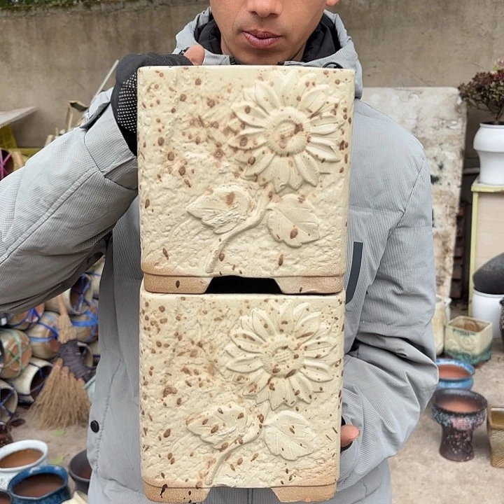 红陶复古两个口径19高度19