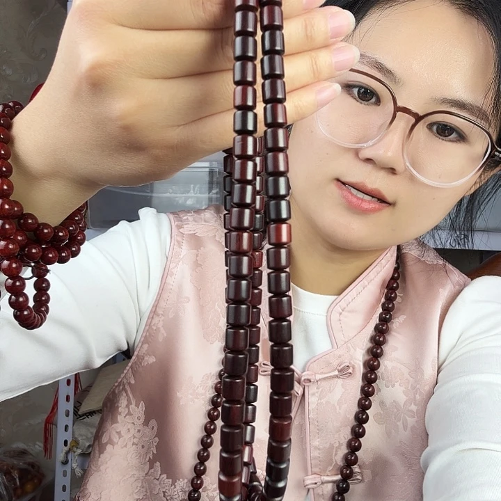 非洲紫檀（红花梨）科檀0.8桶珠