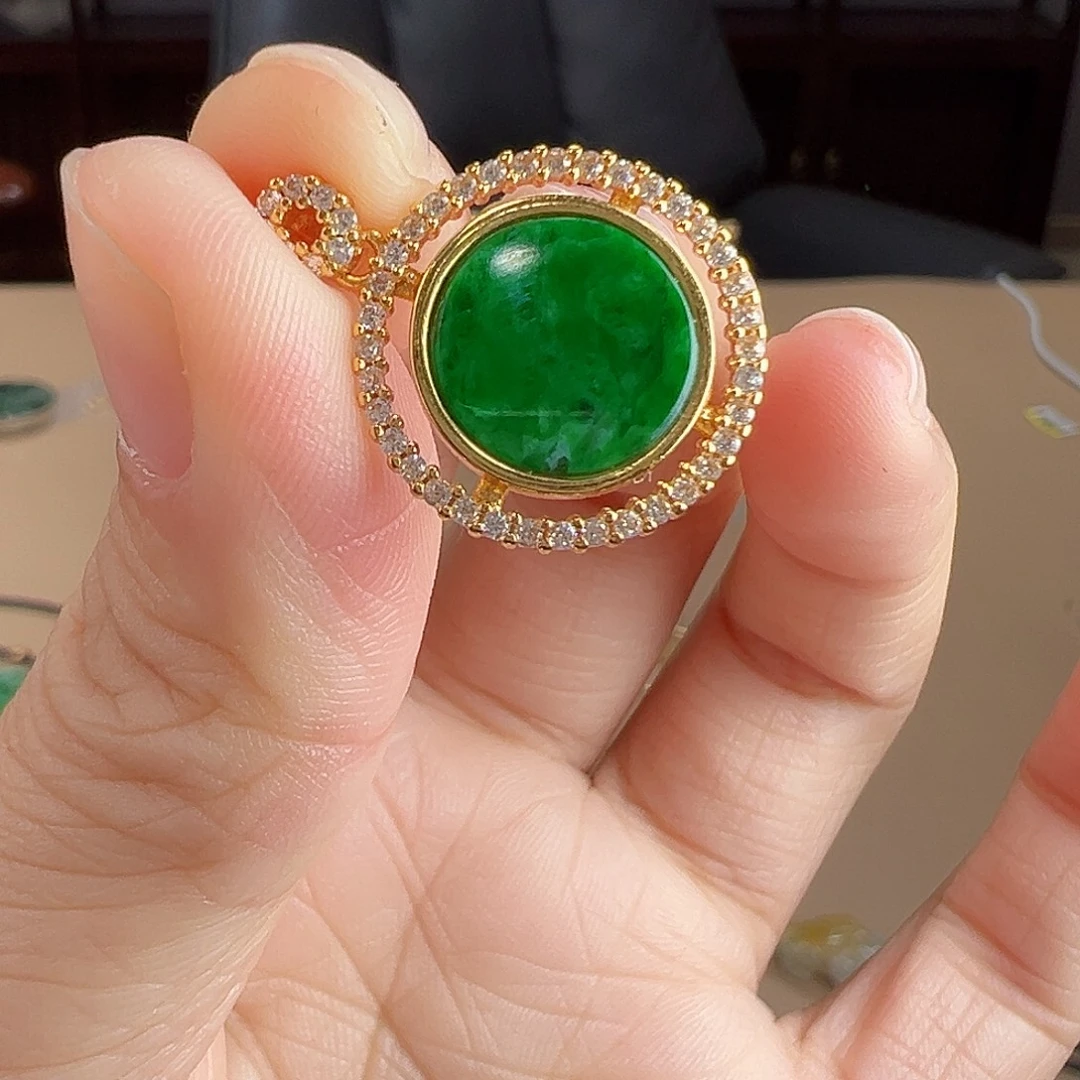 翡翠银S925镶嵌颈饰吊坠68