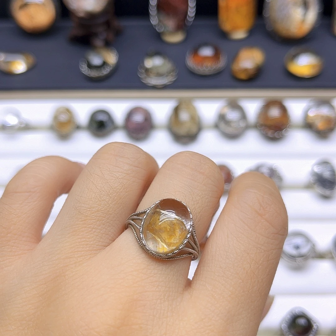 小****水晶银S925镶嵌戒指天然