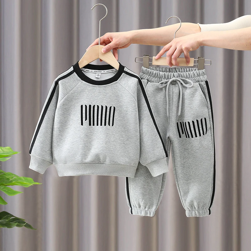 【专柜品质】男童小熊套装2025春季新款运动卫衣休闲中小童套装