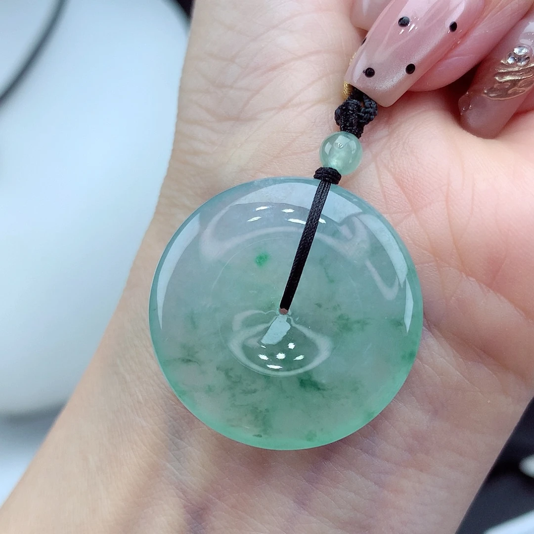 翡翠未镶嵌颈饰编号23尺寸28.2-5.8