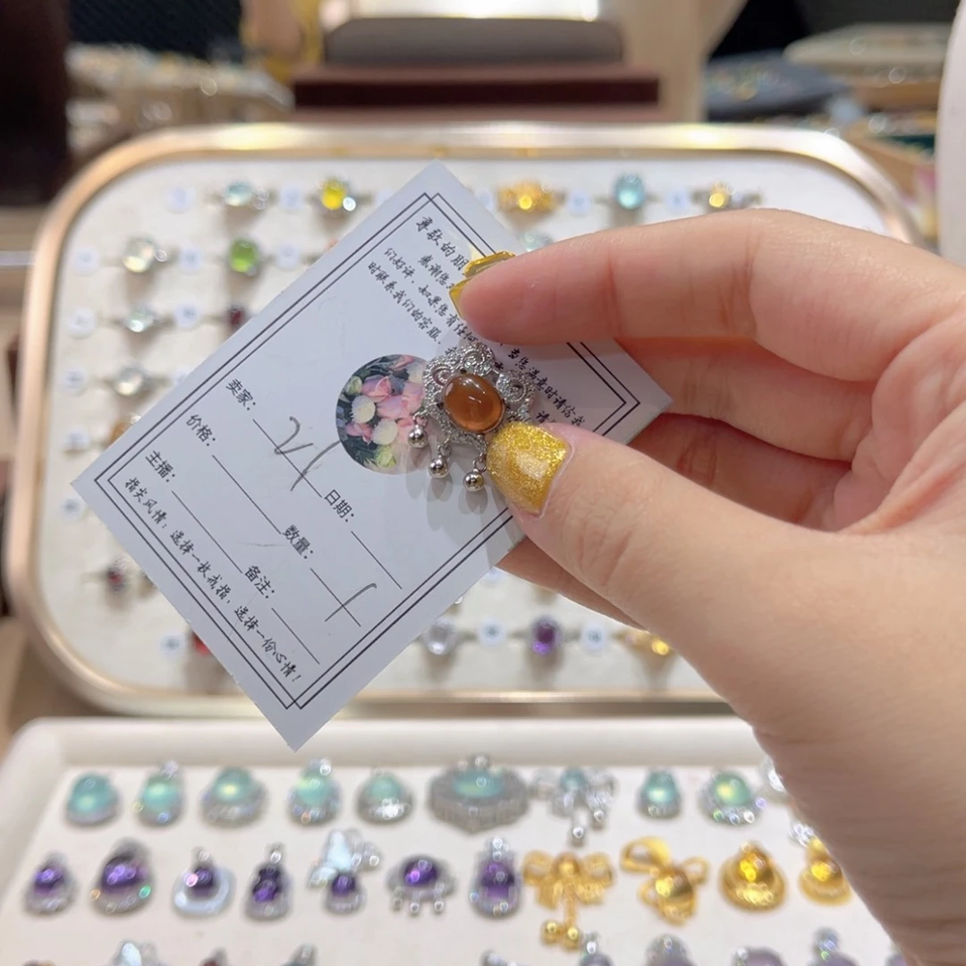 岫玉戒指银S925镶嵌o****n