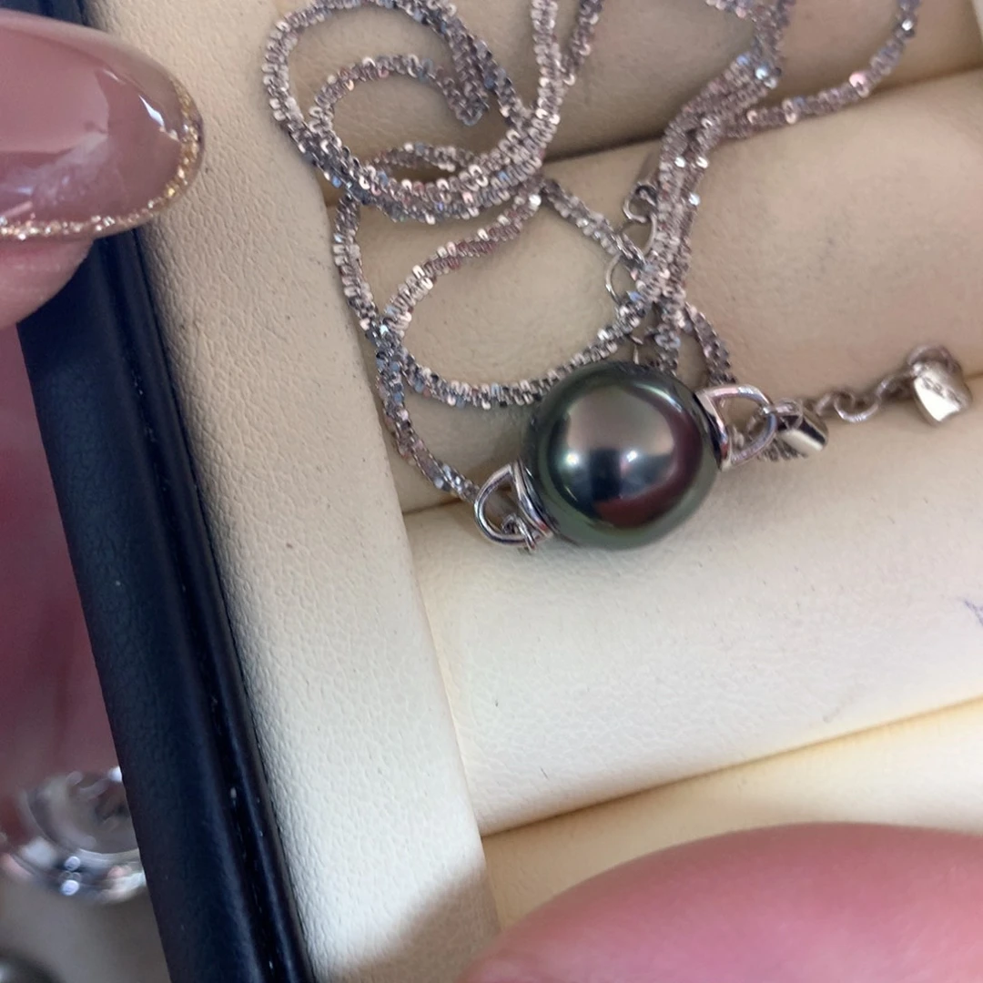 海水珍珠银S925镶嵌颈饰