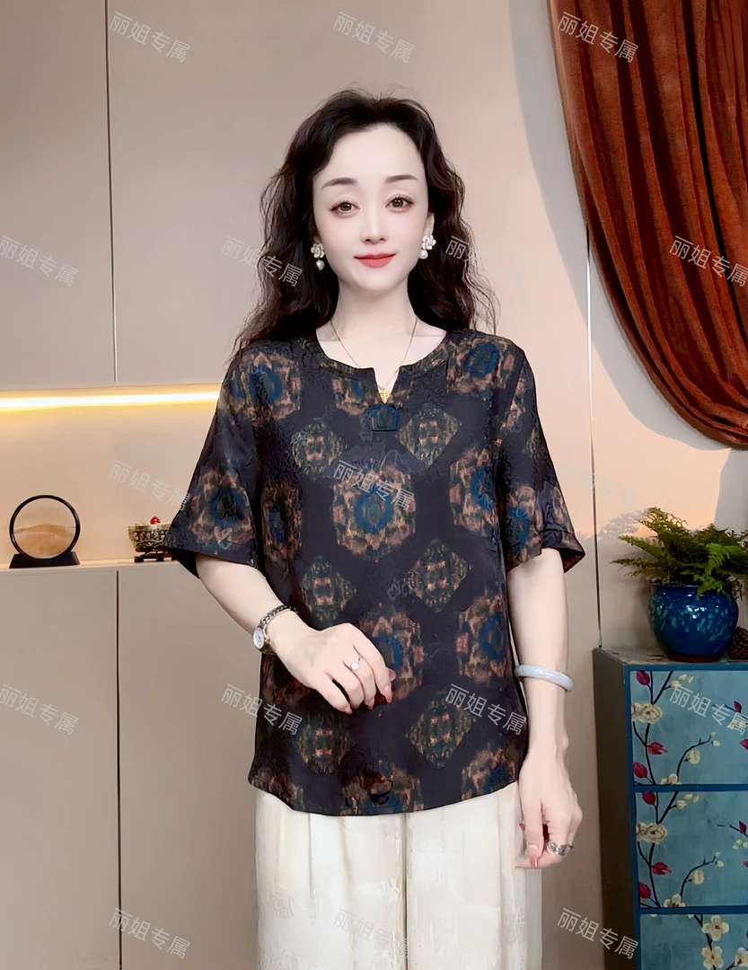 2025新款夏季小V领纯色高端满分双面穿小衫15595