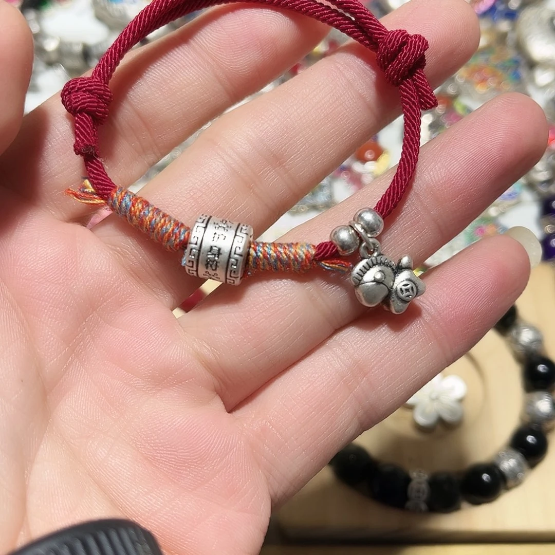 吊坠足银珐琅护身马