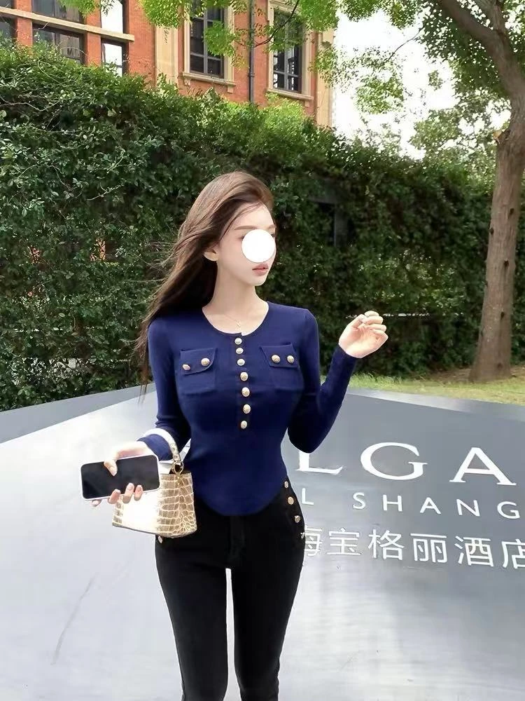 小香扣  高级垫肩上衣#2927