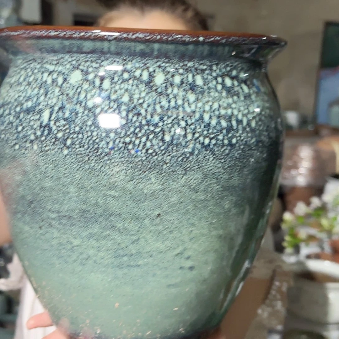 紫砂花盆高24口22
