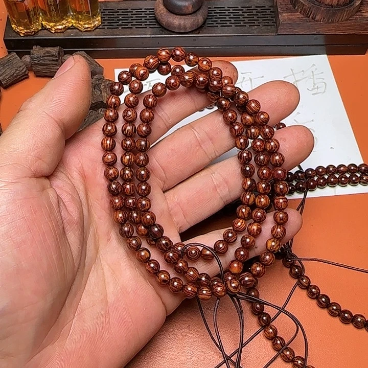 降真香其他海南红降0.6*108圆珠手串