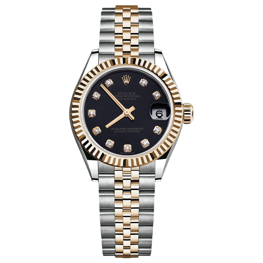 99新 Rolex/劳力士 女装日志型系列178271黑盘腕表/WHP032694