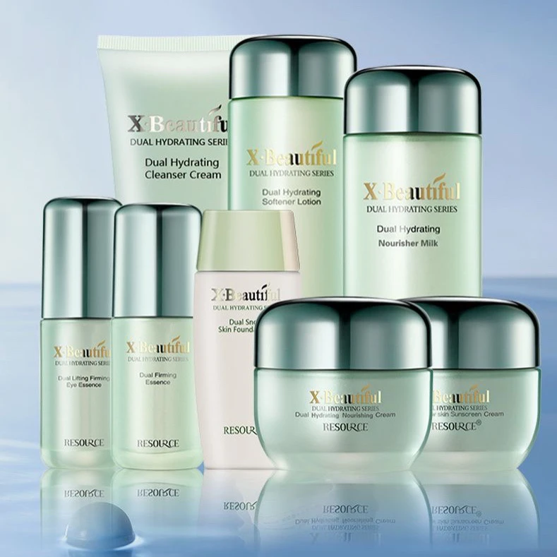 秀美资源双重保湿套装化妆品护肤品洁面水乳霜眼精华粉底专柜正品