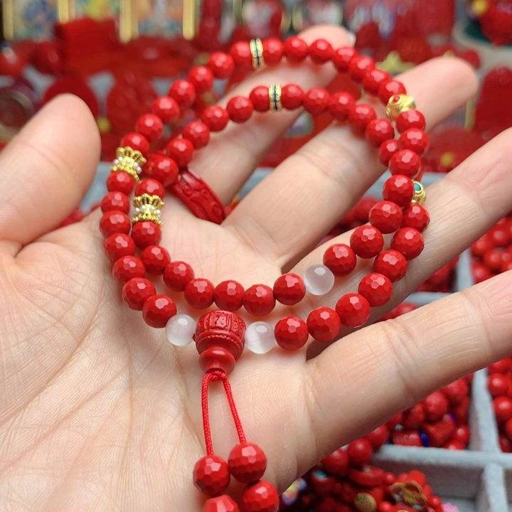 天然辰砂工艺品朱砂手串